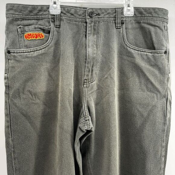 Empyre Relax Loose Fit Skate Jean Denim Pants Green Size 38x29 Wide Leg Baggy - Picture 6 of 10